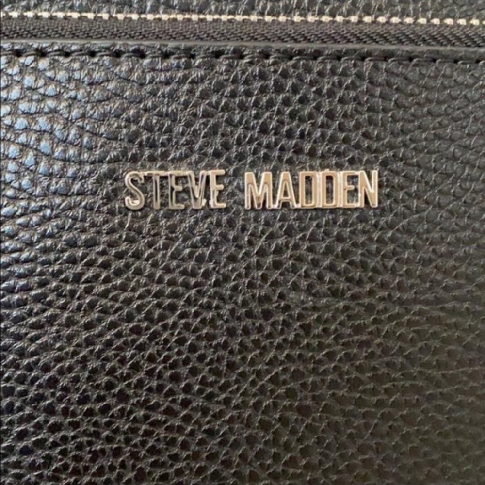 STEVE MADDEN TOTE SHOULDER HANDBAG WORK BAG BLACK - Picture 2 of 10